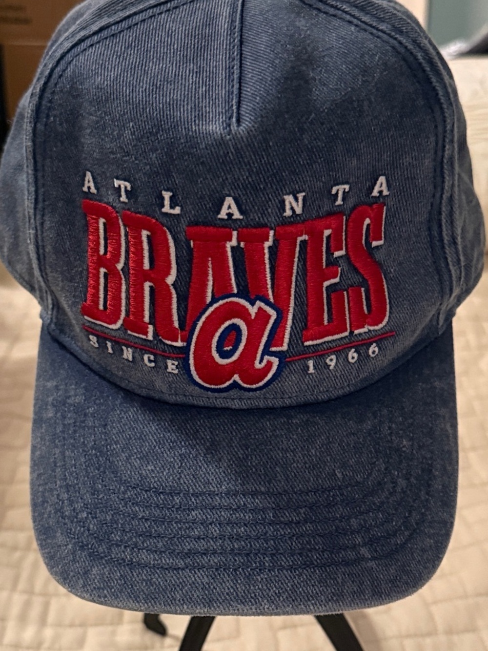 Atlanta Braves distressed Denim Cap